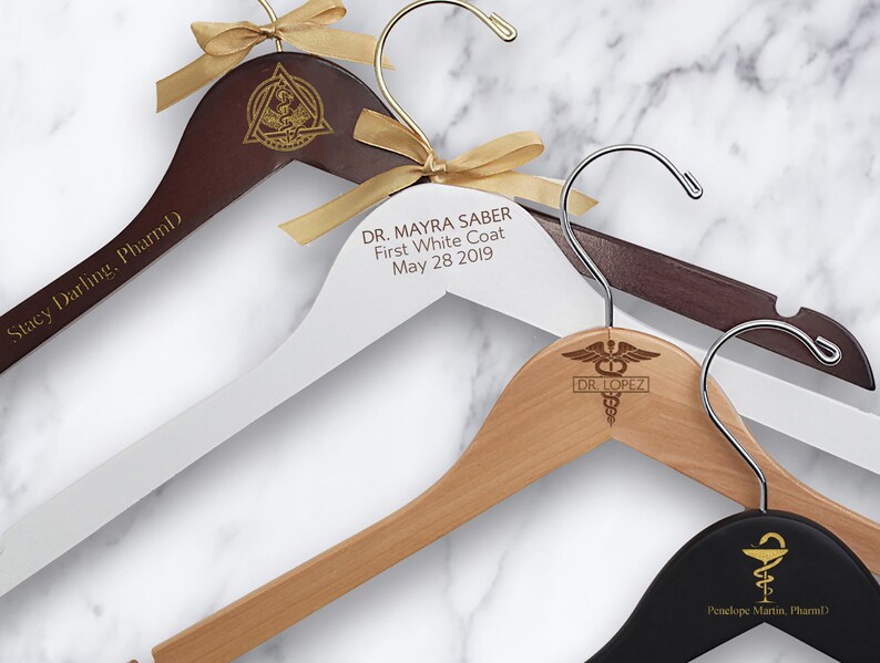First White Coat Hanger 1st White Coat Pharmacist Gift Etsy