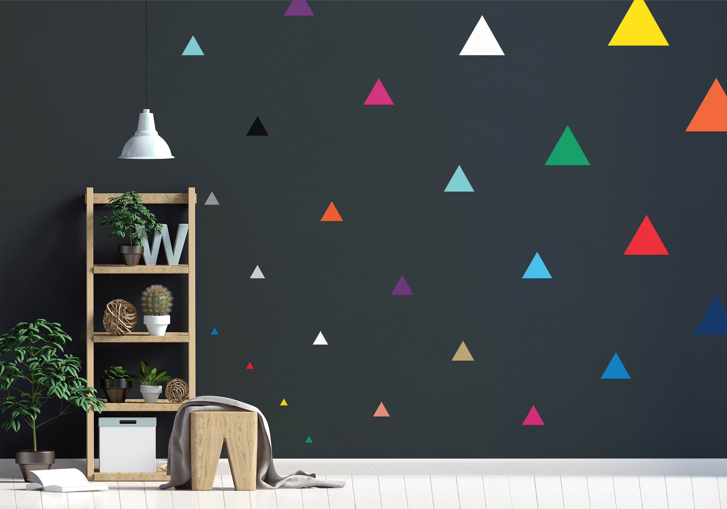 Triangle Wall Decor/Art Geometric Wall Decal Removable Etsy