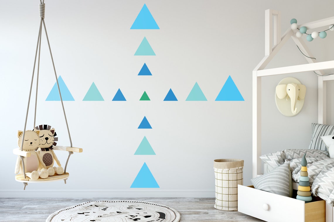 Triangle Wall Decor/Art Geometric Wall Decal Removable | Etsy