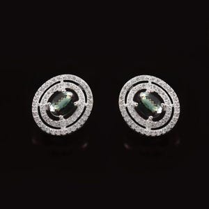 Wonderful Green Paraiba Tourmaline Oval Cut Gemstone Stud Earrings, Handmade Silver Studs, 925 Sterling Silver Stud Earrings 8x6 MM