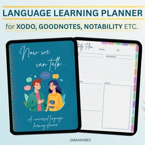 Universal Digital Language Learning Planner for Xodo, Notability & GoodNotes | Learn Any Language with Ease.