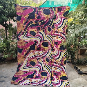Indian Cotton Kantha Quilt Colorful Handmade Print Sari Patchwork Kantha Blanket Twin Size Bedspread Kantha Throw