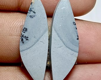 Natural Maligano Jasper Cabujón Maligano Jasper Par: Piedra preciosa suelta Maligano Jasper Piedra semipreciosa Joyería Making29x9mm