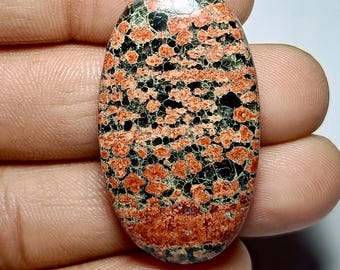 Natural Peanut Obsidian Cabochon: Gemstone, semi Precious stone  45 Ct, 35x22mm