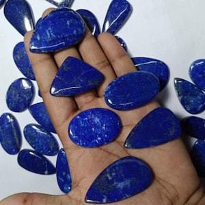 Lot Lapis Lazuli Gemstone Cabochon, Natural Lot Semi Precious Low Prices lot Lapis Lazuli  For Jewelry Making Handmade Cabochon lot Cabs lot