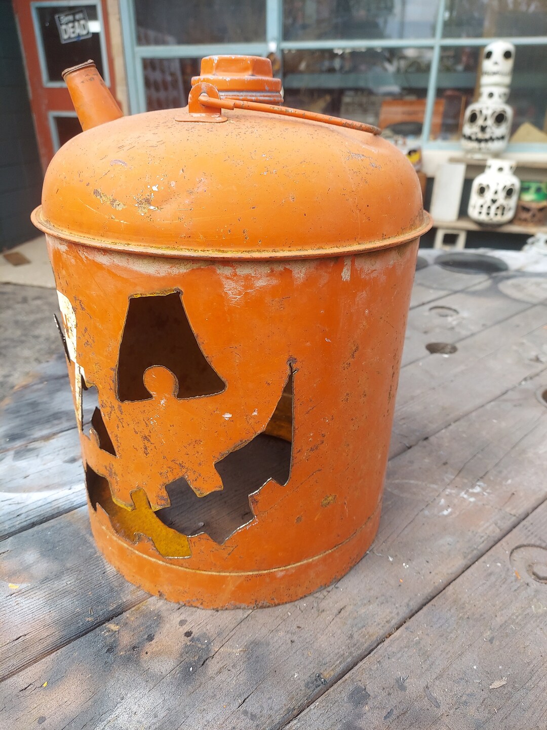 Repurposed Oil Tank Jack O Lantern pumpkin Halloween. Etsy
