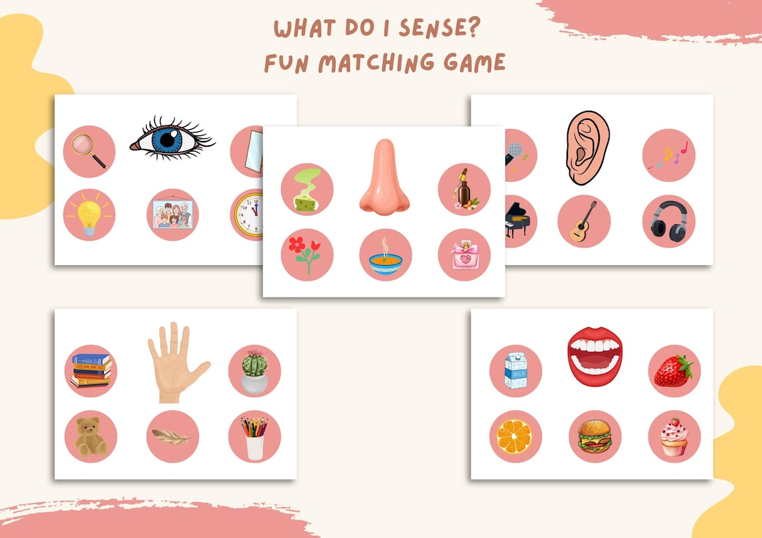 5 Senses Cut & Paste Activity, My Five Senses, Match the Sense, Cut and ...