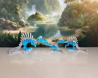 Scheletro di dinosauro articolato stampato in 3D: giocattolo flessibile e decorativo per la scrivania