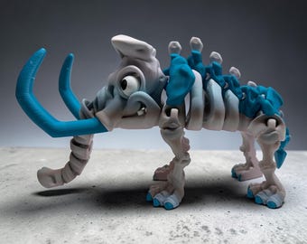 Dinosauro Mammut Articolato: Giocattolo Fidget Stampato in 3D, Colori Personalizzati