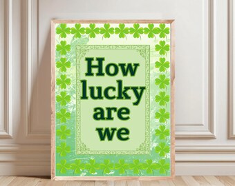 Lucky Clover Green Print: Positive Wall Art (Digital Download)