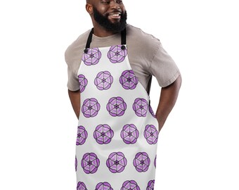 Geometric Floral Apron – Bold Pattern, Creative Chef Gift