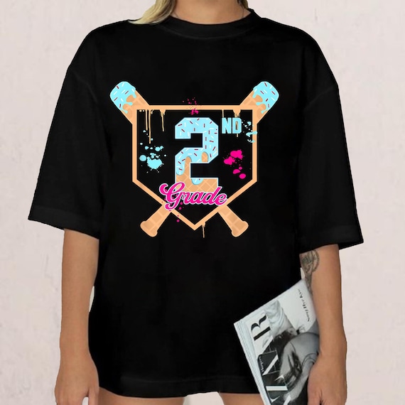 First Day of Second 2nd Grade Baseball Ice Cream Drip Boy Shirt, Unisex First Day Shirt