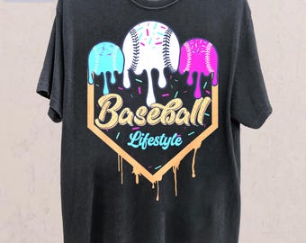 Baseball Life Style 101 Apparel Youth Drip Baseball Shirt, 101 Apparel Funny Shirt