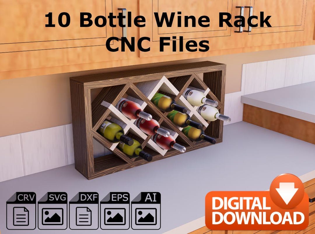 Cnc Router Wine Rack Wine Rack CNC Files, Wine Display CNC Files, CNC Wine Rack, Cnc Files ...
