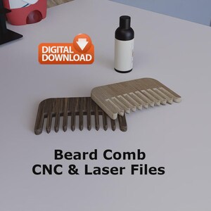 Beard Comb Wood CNC Files, Beard Comb Laser Files, Woodworking Plans, CNC Plans, Laser Files