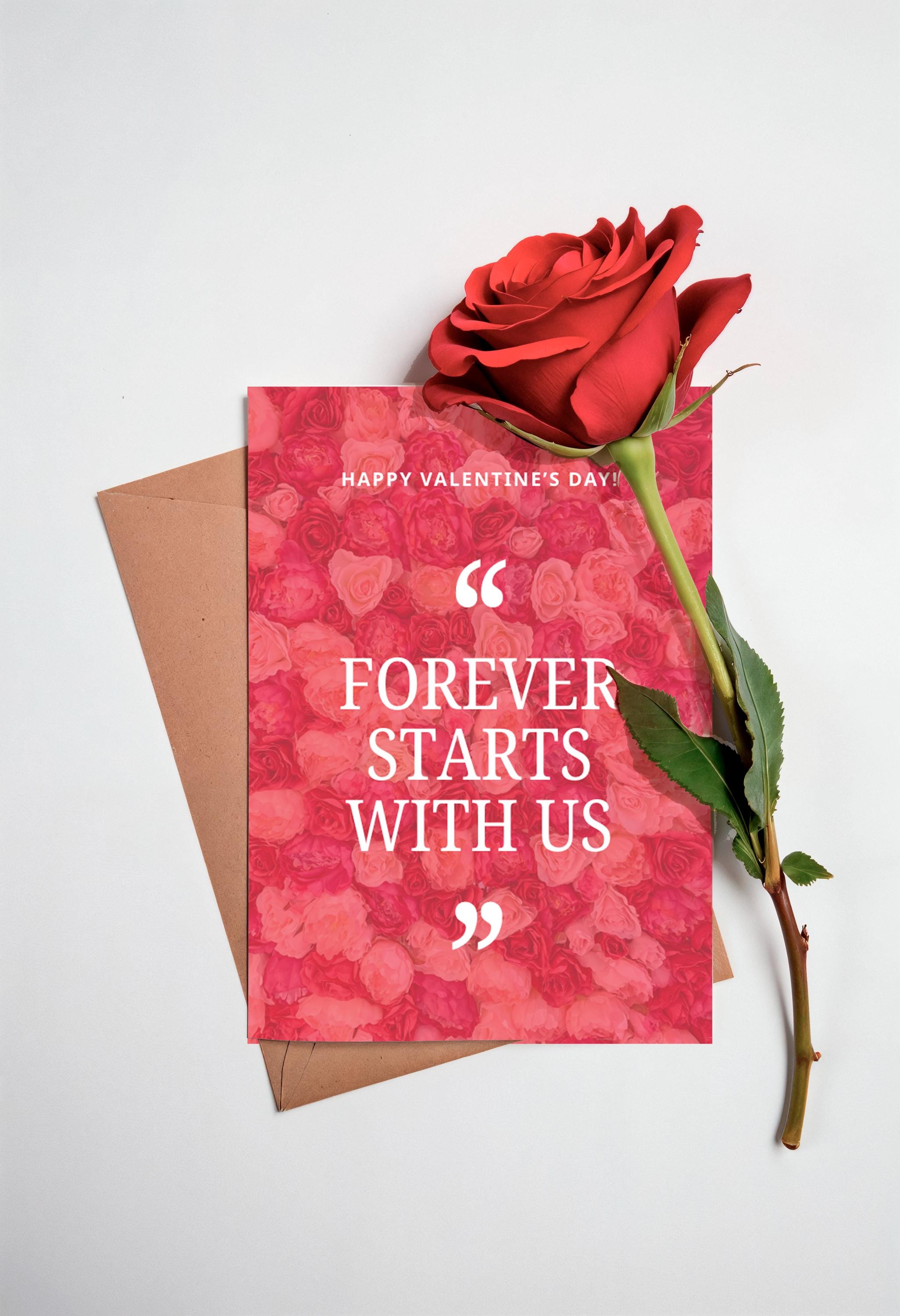 Editable Valentines Day Card – Canva Template (instant Download) for ...