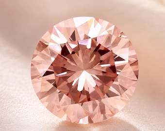 2.00CT Round Fancy Vivid Pink VS2, Loose Lab Grown Diamond, Fabulous diamond, gift for fancy diamond.