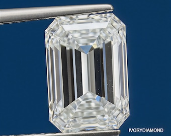 Diamante cultivado en laboratorio de talla esmeralda de 9,00 quilates / Diamante de laboratorio con certificación IGI para regalo de aniversario