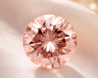 IGI Certified Pink Round Cut 2 Carat VS2 Lab Grown Diamond For Engagement Ring