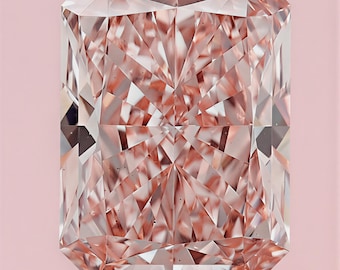 IGI-certified Radiant 4 ct Fancy Intense Brownish Pink VS1 Lab-Grown Diamond