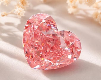 IGI Certified 2.00 CT Heart Brilliant Cut Fancy Vivid Pink Color Lab Grown Diamond Lab Created CVD