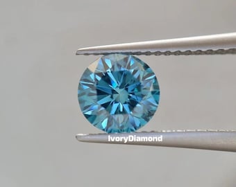 IGI Certified 3ct Round Vivid Blue Lab Grown Diamond | Loose CVD Round Gem