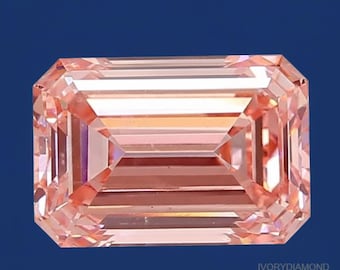 Anillo de compromiso de 4 quilates con diamante cultivado en laboratorio de talla esmeralda rosa y certificado IGI.