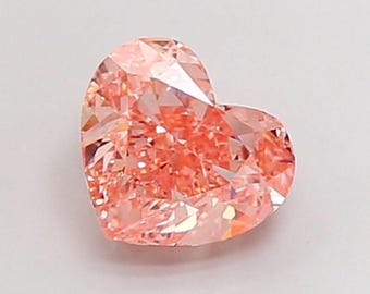 2ct Fancy Intense Pink Heart Lab Grown Diamond, VS1, IGI Certified Engagement Ring Stone