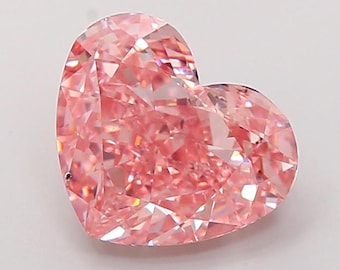 Diamante cultivado en laboratorio de 2,00 quilates con certificación IGI, corte brillante, color rosa intenso, CVD creado en laboratorio