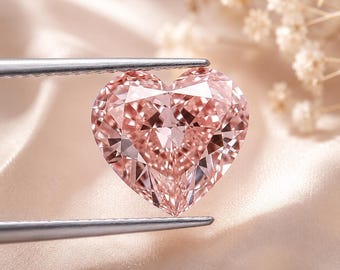 2Ct IGI Certified Heart Lab Grown Pink Diamond, Fancy Vivid Pink Loose Stone For Engagement Ring