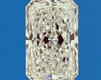 Anillo de compromiso de 9 quilates con diamante cultivado en laboratorio de talla radiante, color F, claridad VS1 (certificación IGI)