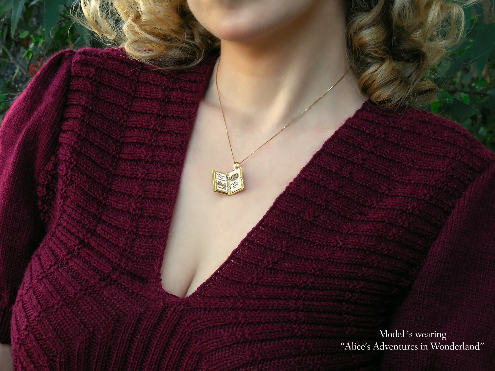 The Adventures of Sherlock Holmes Book Pendant Necklace: 24kt Gold ...
