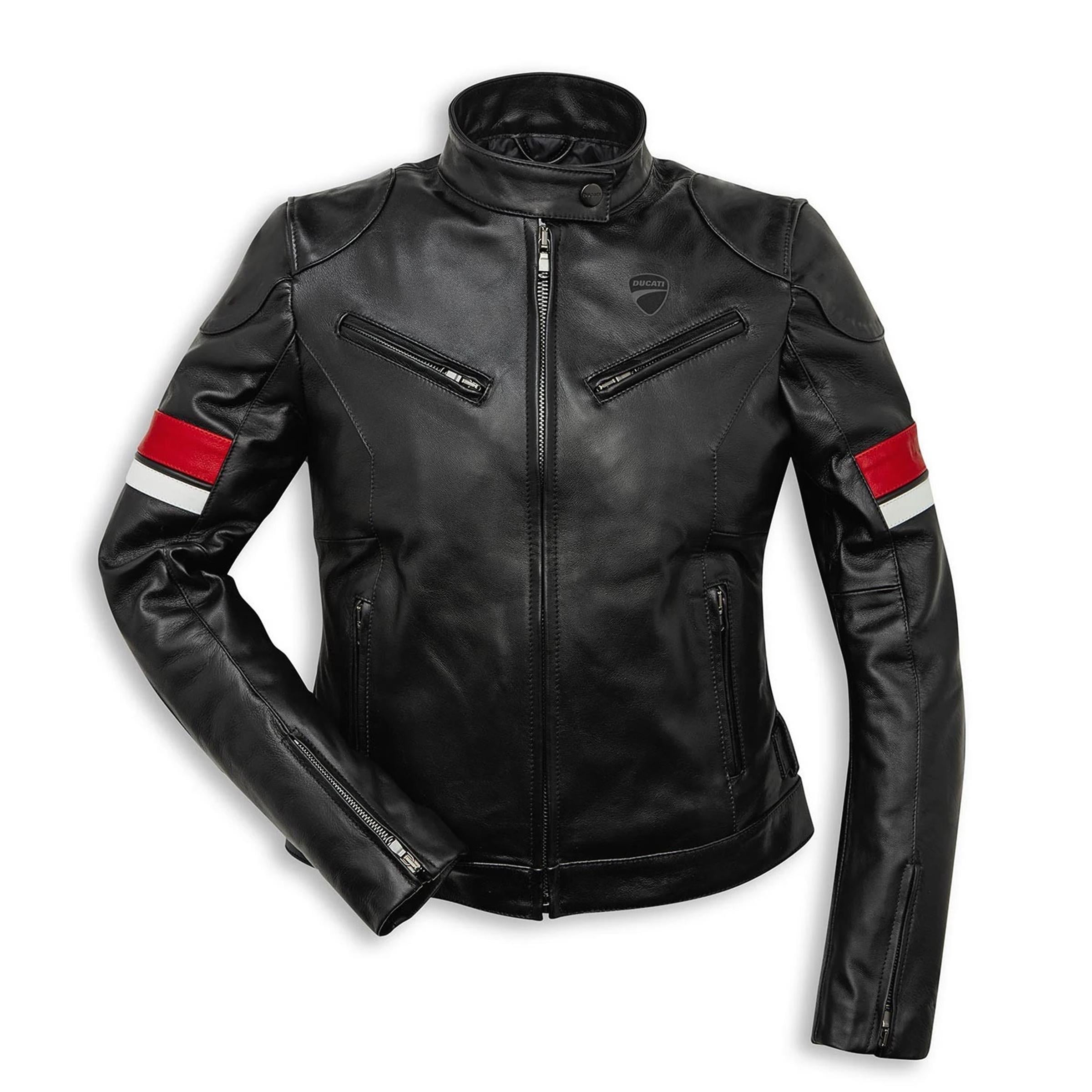 ドゥカティレディースレザーバイクジャケット：イタリアンモトバイカー