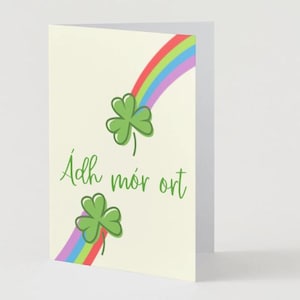 Linda tarjeta de buena suerte como Gaeilge - Ádh Mór Ort