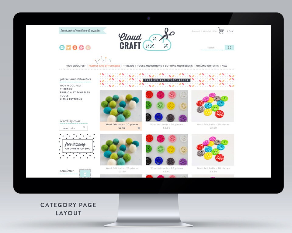 Custom Online Shop Layout Design Etsy