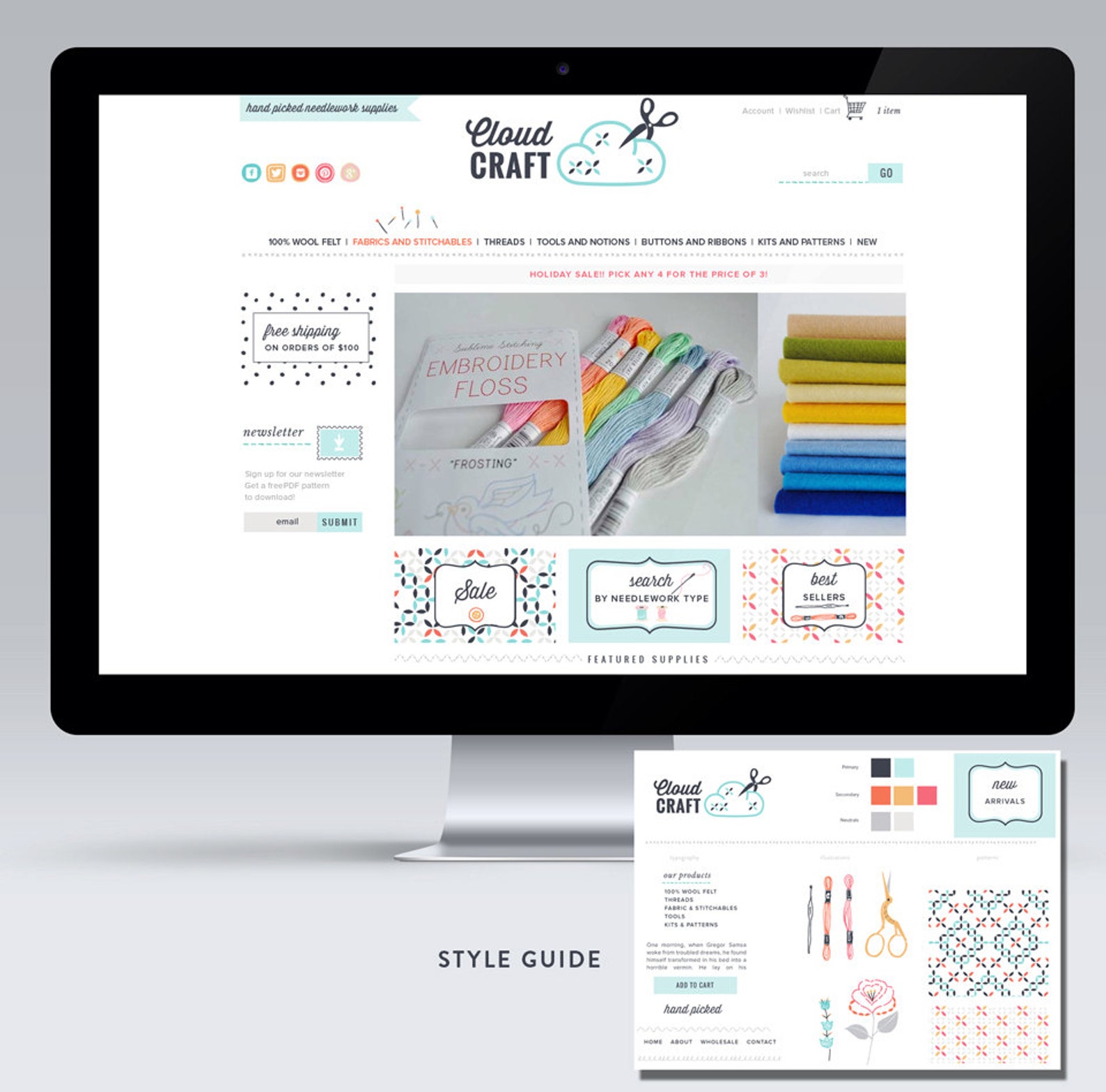 Custom Online Shop Layout Design Etsy