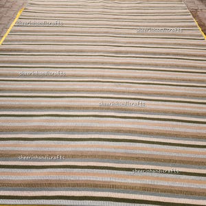 Handwoven Wool Kilim Rug 6x9: Swedish Design, Multi-Color Area Rug