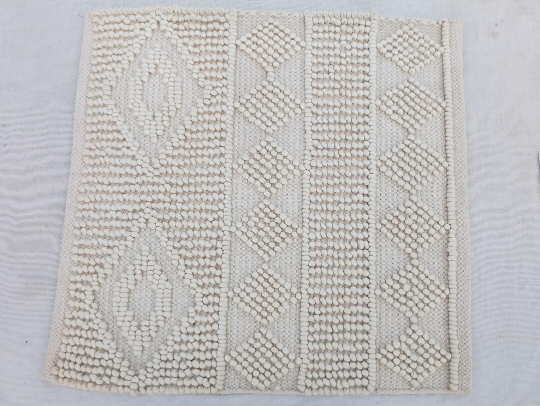 Chunky Boho Rug Chunky Wool Rug, Hand Tufted Textured Area Rug, Ivory Boho Rug, Neutral ...