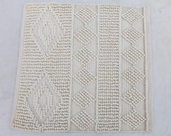 Handgetufteter Wollteppich, Handgetufteter Wollteppich, Boho Teppich, Beige Neutraler Teppich für Wohnzimmer, Schlafzimmer, Wohnzimmer