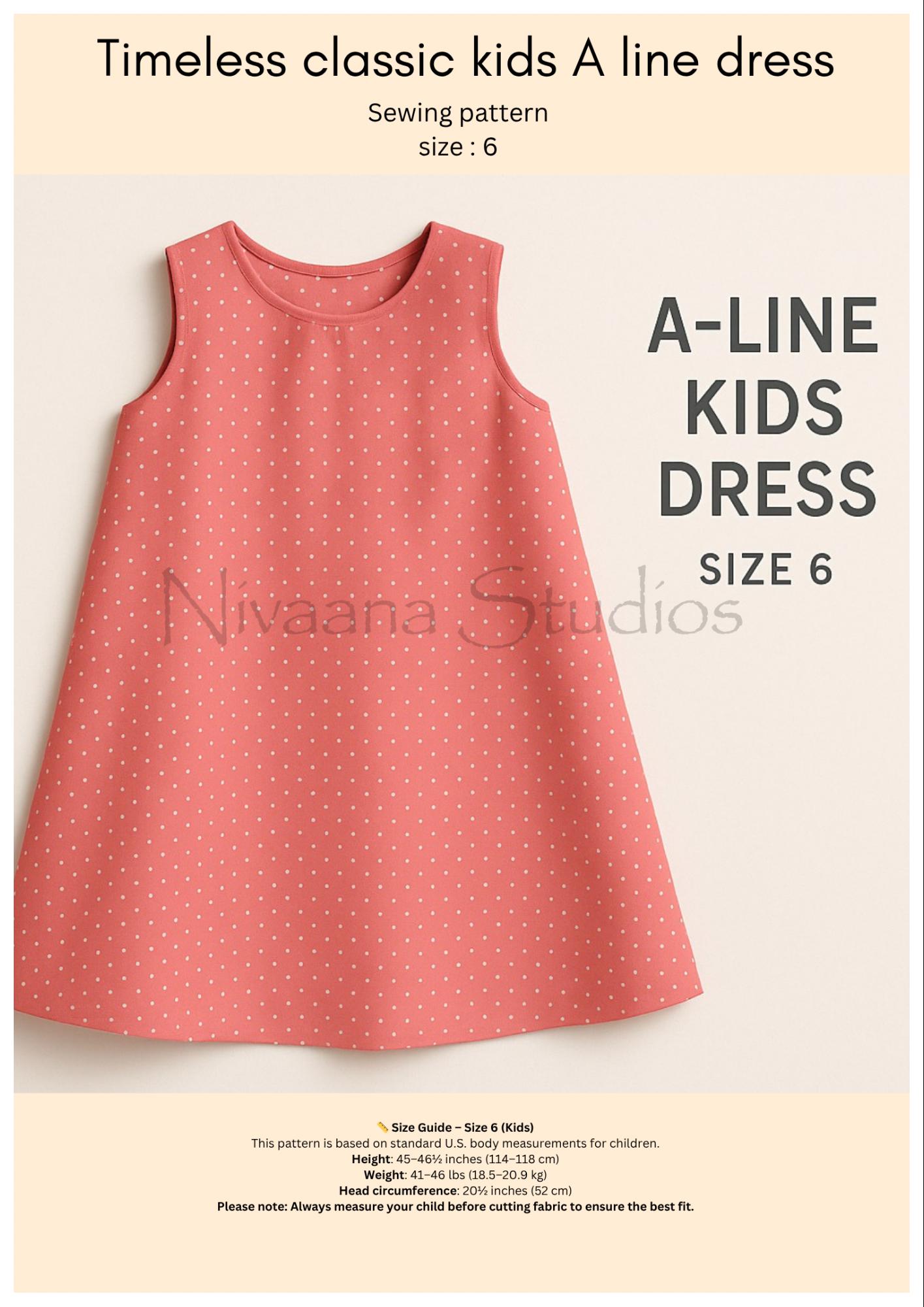 Printable Girl’s Dress Sewing Pattern – Beginner Friendly
