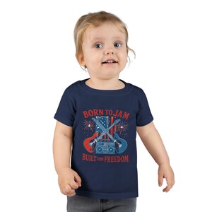 Born to Jam Toddler T-shirt, Kids Music Tee, Patriotic Toddler Apparel, Gift for Little Rock Stars, 4th of July T-shirt, Baby