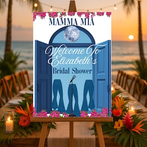 Mamma Mia Bridal Shower Invitations Mamma Mia Bridal Shower Welcome Sign Mamma Mia Bride To Be Mamma Mia Inspo Party Bridal Digital Download