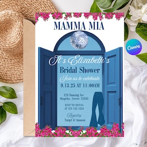 Mamma Mia Bridal Shower Invitations Mamma Mia Bridal Shower Invite Mamma Mia Bride To Be Mamma Mia Inspo Party Bridal Digital Download