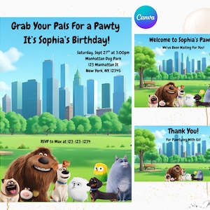 Secret Life of Pets Invitation Birthday Party Secret Life of Pets Party Birthday Invitation Secret Life of Pets Birthday Party