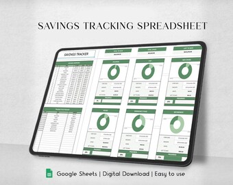 Savings Tracker Spreadsheet, Budget Google Sheets Template, Excel Financial Planner, Debt Payoff Calculator, Money Saving Challenge