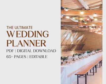 Ultimate Wedding Planner PDF, Digital Wedding Planner, Printable Wedding Organizer, Bridal Planner Book, Wedding Checklist PDF