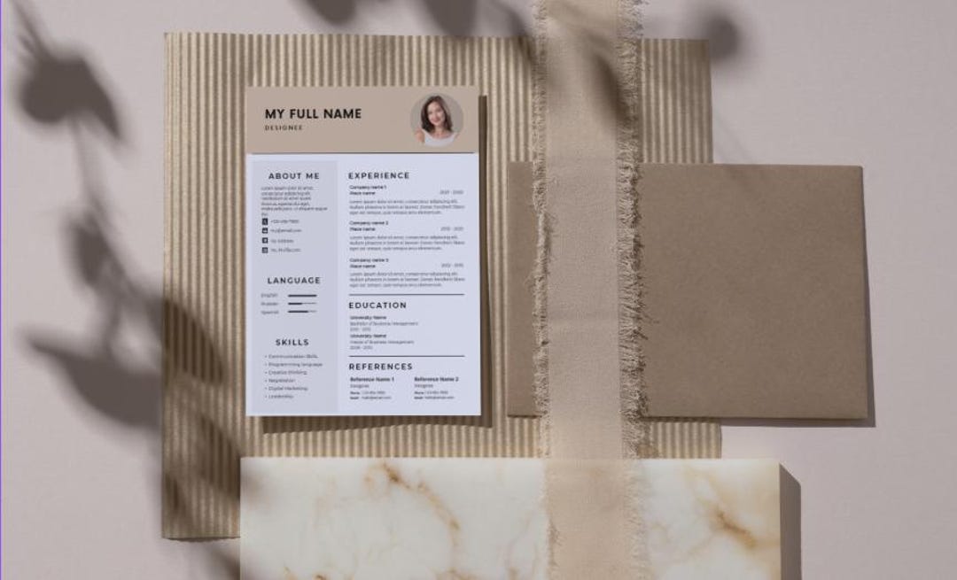 Modern & Professional Resume Template - Etsy