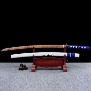 Black Tiger Rosewood Samurai Wooden Sword–Handmade Japanese Style Katana for Kendo, Iaido, Cosplay, Training & Display–Balanced Wooden Blade