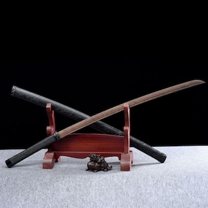 Handcrafted Rosewood Japanese Katana – Bokuto Practice Sword for Training, Kendo, Iaido, Cosplay & Home Decor – Unsharpened Wooden Blade