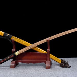 Jinling Rosewood Samurai Wooden Sword – Handmade Japanese Katana Inspired by Nanjing’s Ancient Warrior Spirit –Training, Cosplay & Display